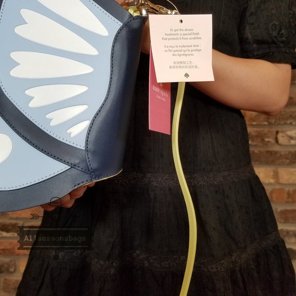 Kate Spade BONNIE Butterfly Crossbody Blue Multi - Picture 5 of 10